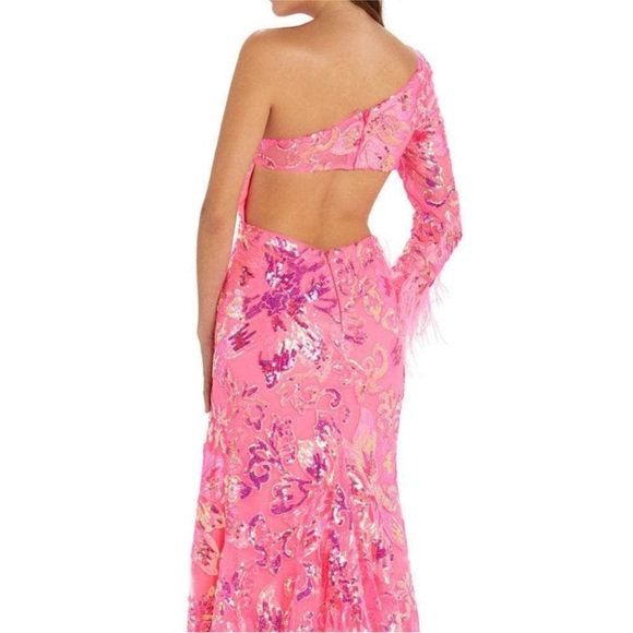 Amarra 88562 Prom Dress Neon Pink size 2 - Picture 2 of 4